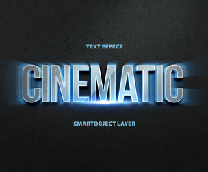 Cinematic PSD Fully Editable Text Effect. Layer Style PSD Mockup Template