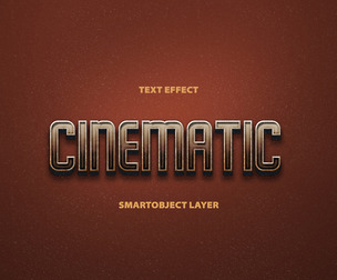 Cinematic PSD Fully Editable Text Effect. Layer Style PSD Mockup Template