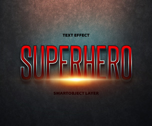 Super hero PSD Fully Editable Text Effect. Layer Style PSD Mockup Template