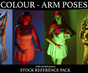 Colourful portraits - Stock model pose reference pack