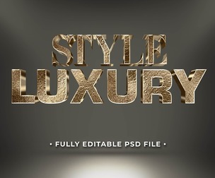 Luxury Style PSD Fully Editable Text Effect. Layer Style PSD Mockup Template