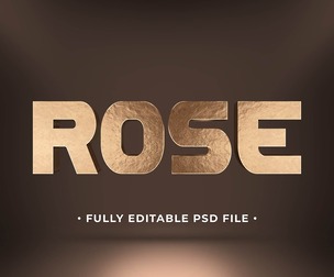Rose PSD Fully Editable Text Effect. Layer Style PSD Mockup Template