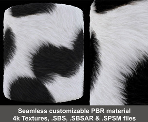 Two Colors Long Fur Substance Material