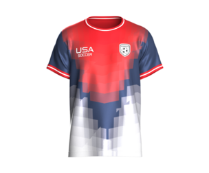 Men USA Chevron Gradient Sublimation Sports Jersey | Marvelous / Clo3d / obj / fbx