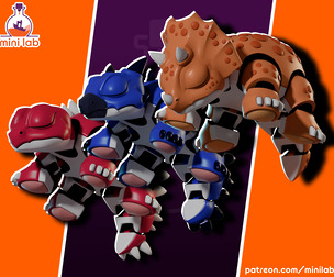 ARTICULAED SLEEPING DINO_ #01, #02, #03 - PACK 01