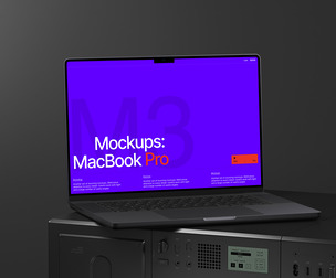 iPad Pro M4 Mockup PSD Template, Professional High-Tech Vertical Tablet Display Scene