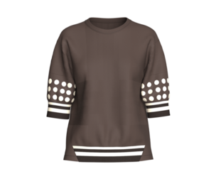 Girls Dot Pattern Half Sleeve T-Shirt | Marvelous / Clo3d / obj / fbx