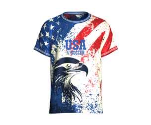 Men USA Flag Sublimation Eagle Soccer Jersey | Marvelous / Clo3d / obj / fbx