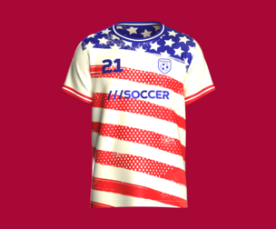 Men USA Flag Sublimation Soccer Jersey Player-21 | Marvelous / Clo3d / obj / fbx