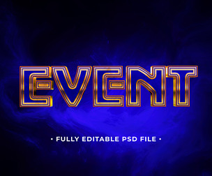 Event PSD Fully Editable Text Effect. Layer Style PSD Mockup Template