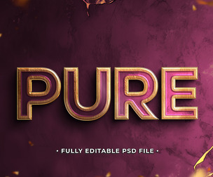 Pure PSD Fully Editable Text Effect. Layer Style PSD Mockup Template