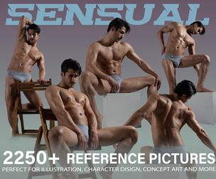 SENSUAL POSES – Male Anatomy & Figure Reference Pack . 2250+ IMAGES