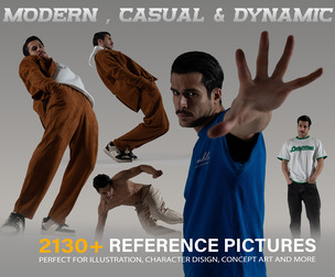 Modern Casual Male – 2130+ Dynamic Pose Reference Pack