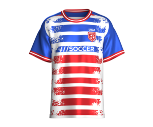 Men USA Grunge Striped Soccer Jersey | Marvelous / Clo3d / obj / fbx