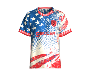 Men USA Flag Stars And Stripes Soccer Jersey | Marvelous / Clo3d / obj / fbx