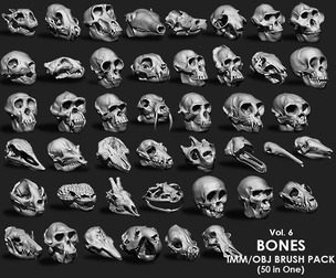 Animal Bones Collection IMM/Obj Brush Pack 50 in One Vol.6