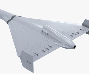 White Geran-3 Jet-Powered Kamikaze Drone