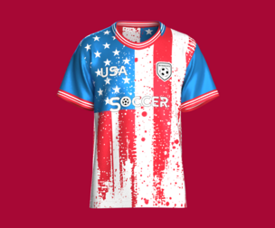 Men USA Flag Splash Sublimation Soccer Jersey Player-21 | Marvelous / Clo3d / obj / fbx