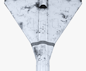 Aged White Geran-3 Shahed-238 Jet-Powered Kamikaze Drone