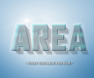 Area PSD Fully Editable Text Effect. Layer Style PSD Mockup Template