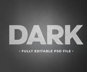 Dark PSD Fully Editable Text Effect. Layer Style PSD Mockup Template