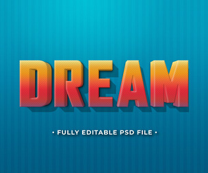 Dream PSD Fully Editable Text Effect. Layer Style PSD Mockup Template