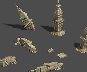 Desert - Leaning Tower remains