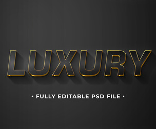 Luxury PSD Fully Editable Text Effect. Layer Style PSD Mockup Template