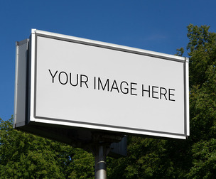 Urban Outdoor Billboard Mockup PSD Template - Professional Outdoor Advertising Display Scene