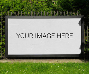 Wide Outdoor Billboard Mockup PSD Template - Professional Outdoor Advertising Display Scene