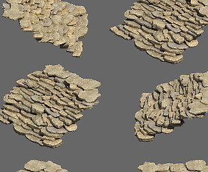 Mountain wall - stone ladder