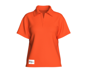 Girls Orange Color Polo Shirt With Patch | Marvelous / Clo3d / obj / fbx