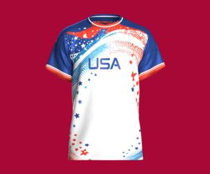 Men USA Patriotic Star Sublimation Sports Jersey | Marvelous / Clo3d / obj / fbx