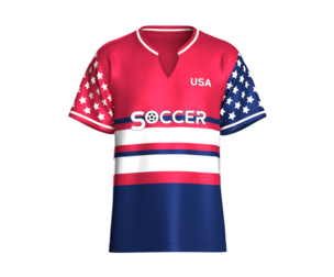 Men USA Flag Theme Soccer Jersey Player-21 | Marvelous / Clo3d / obj / fbx