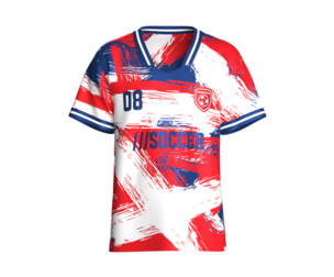 Men Abstract Brush Stroke Sublimation Soccer Jersey | Marvelous / Clo3d / obj / fbx