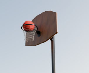 Basketball Stand Hoop and Ball