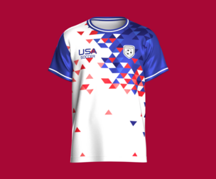 Men USA Triangle Shapes Sublimation Sports Jersey | Marvelous / Clo3d / obj / fbx