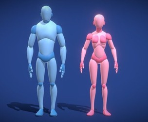 Base Mesh Pack - Normal Humanoid Mannequins