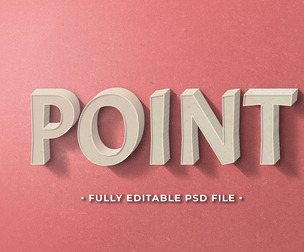 Point PSD Fully Editable Text Effect. Layer Style PSD Mockup Template