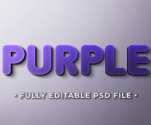 Purple PSD Fully Editable Text Effect. Layer Style PSD Mockup Template