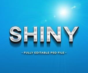 Shiny PSD Fully Editable Text Effect. Layer Style PSD Mockup Template