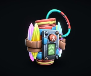 Stylized Crystal Shard Bomb