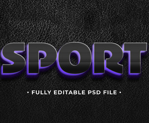 Sport PSD Fully Editable Text Effect. Layer Style PSD Mockup Template