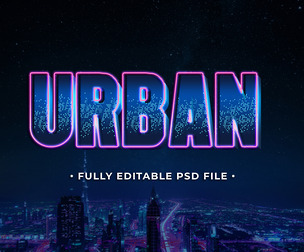 Urban PSD Fully Editable Text Effect. Layer Style PSD Mockup Template
