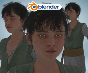 Medieval Fantasy Style Child Boy Male