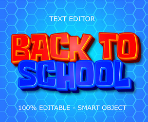 Back to School Text Effects, EPS Template File.