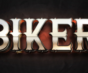 Biker Text Effects, EPS Template File.