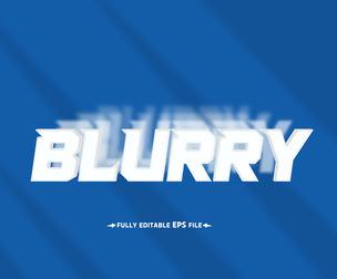 Blurry Text Effects, EPS Template File.