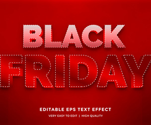 Black Friday Text Effects, EPS Template File.