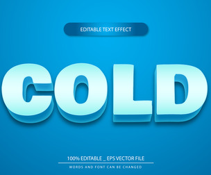 Cold Text Effects, EPS Template File.